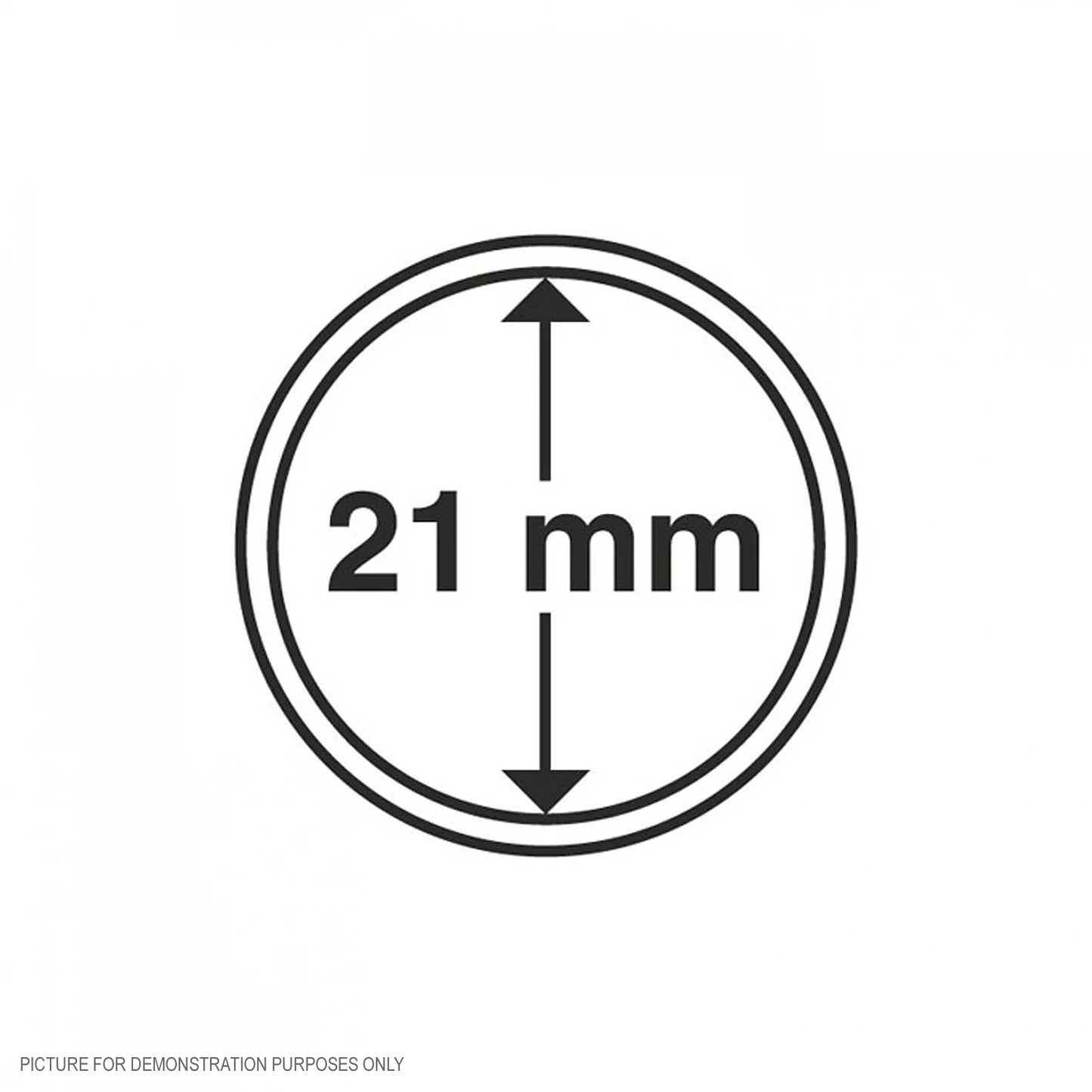 Lighthouse Coin Capsules - Round 21mm - Packet of 10 (Suitable For Australian $2 Coins)