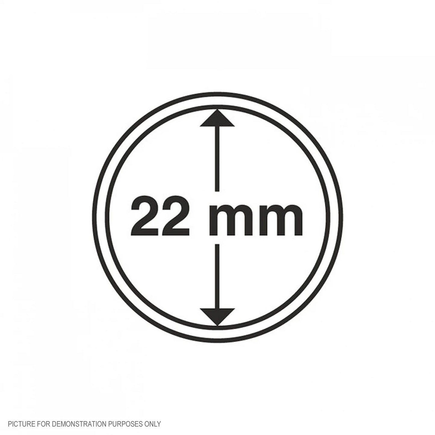 Lighthouse Coin Capsules - Round 22mm - Packet of 10 (Suitable For Australian 2c Coins)