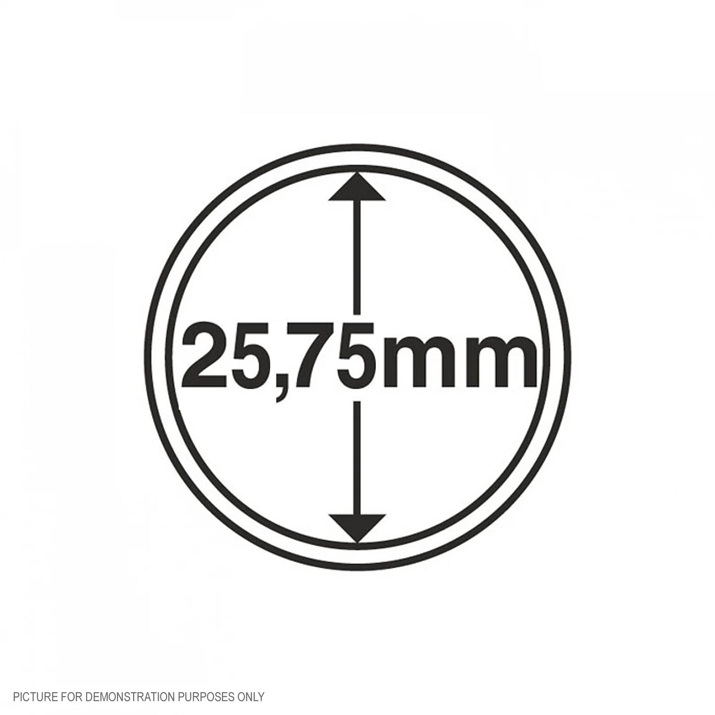 Lighthouse PERFECT FIT Coin Capsules - Round 25.75mm - Packet of 10 (Suitable For Australian $1 and Half-Penny Coins)