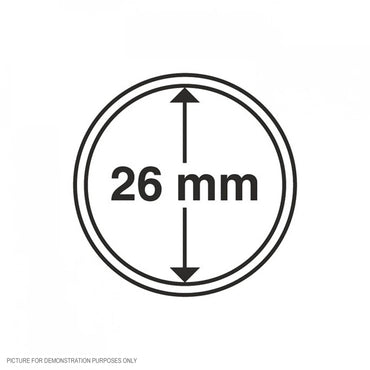 BULK BUY - Lighthouse Coin Capsules - Round 26mm Packet of 100 (Suitable For Australia $1 and Half Penny Coins)