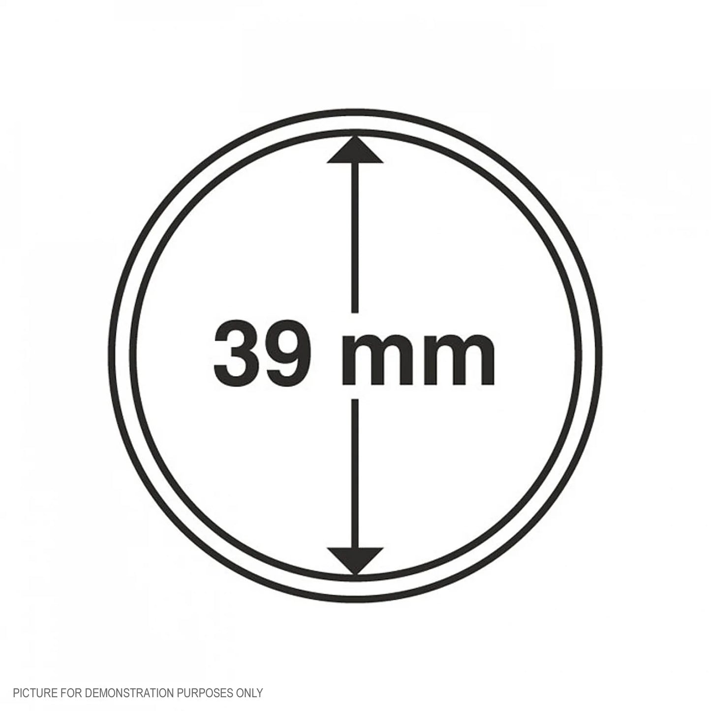 Lighthouse PREMIUM Coin Capsules - Round 39mm Packet of 10 (Suitable For Australian Crown Coins)