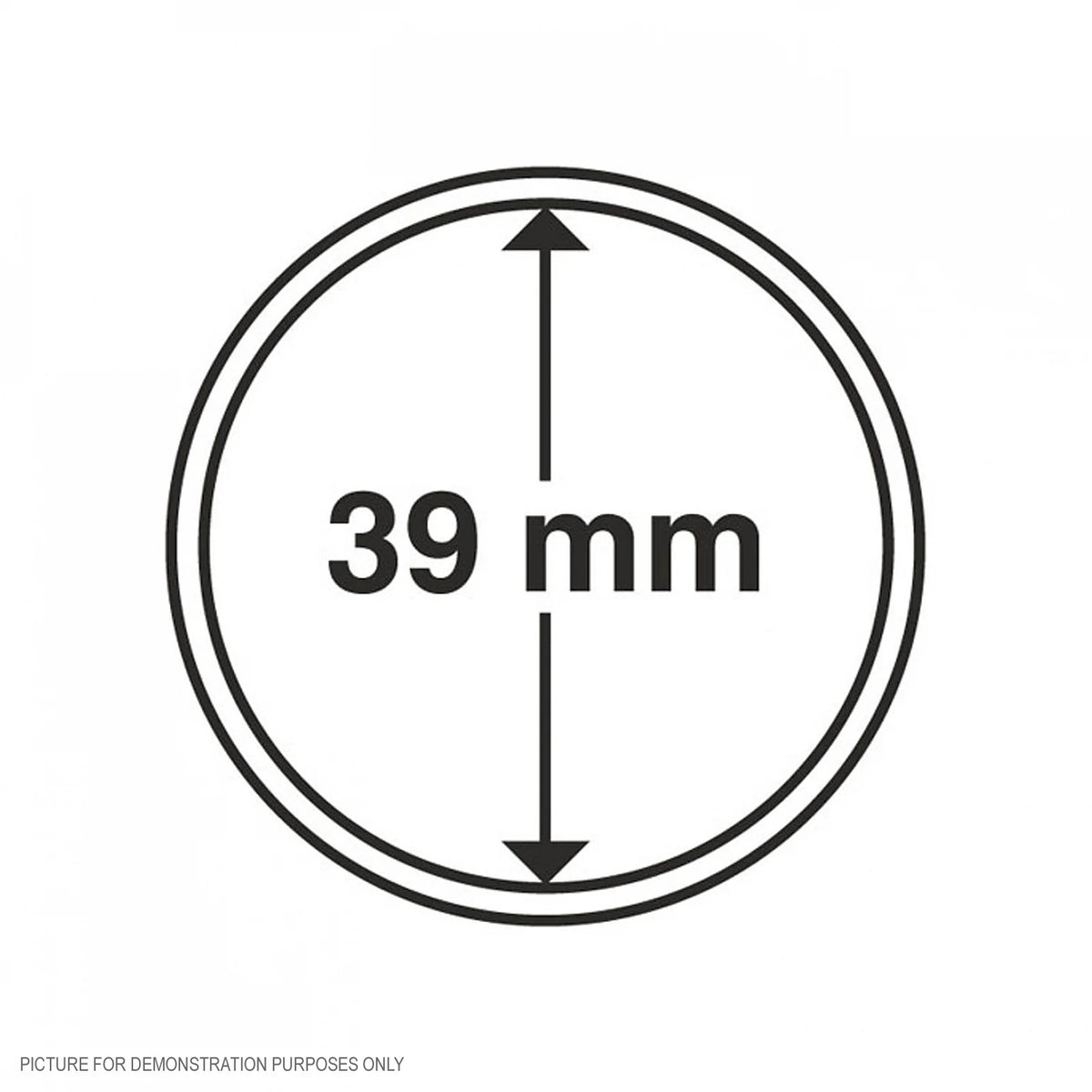 Lighthouse Coin Capsules - Round 39mm - Packet of 10 (Suitable For Australian Crown Coins)