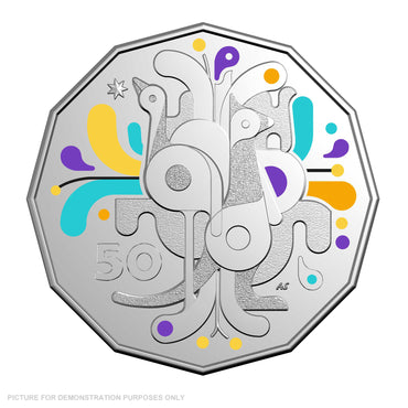 Royal Australian Mint 2025 50c Coloured Uncirculated Coin - Celebrations