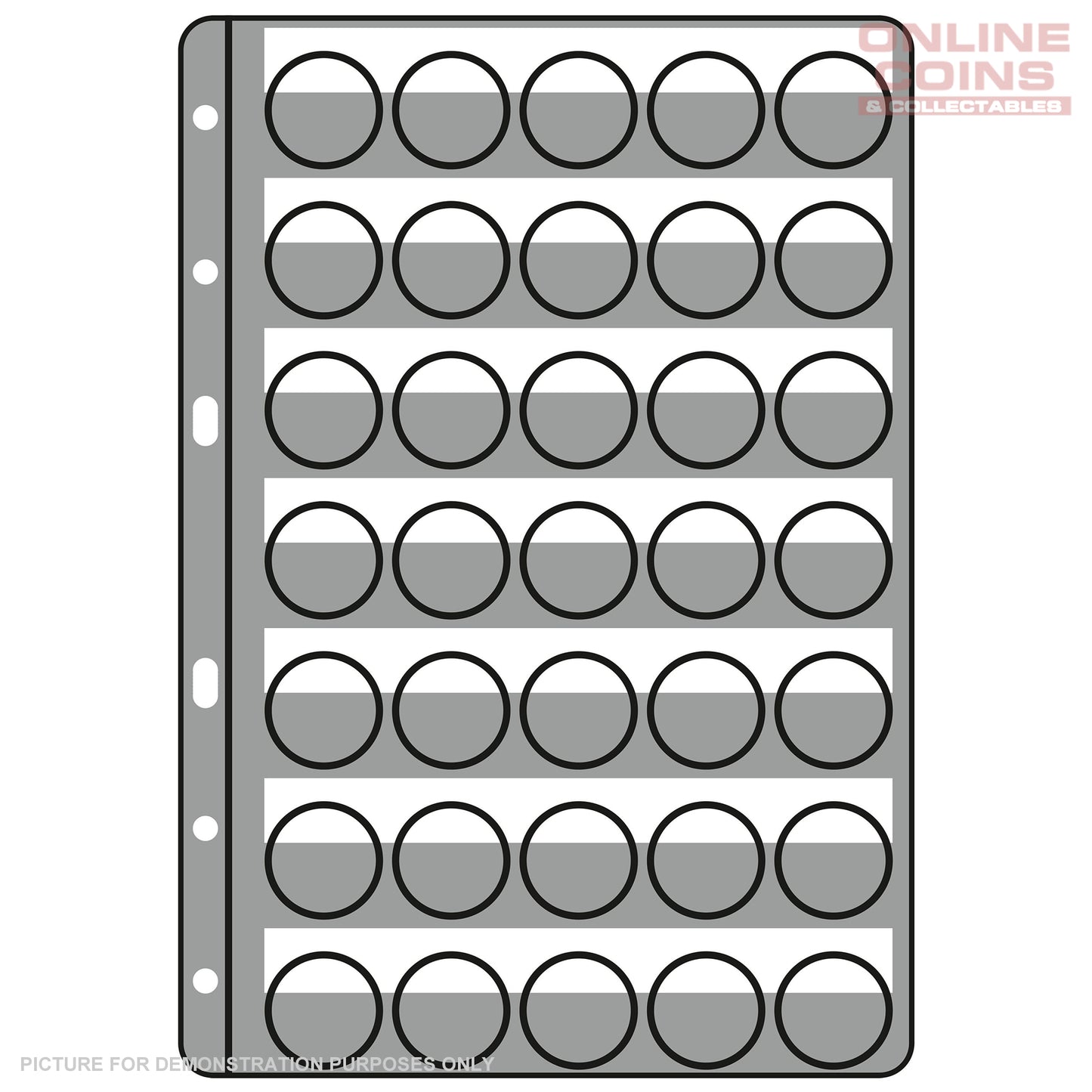 Lighthouse - Plastic Sheets COMPART For 35 Bottle Caps Or Champagne Caps CLEAR Pack Of 5