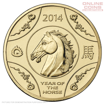 2014 Royal Australian Mint - Lunar Year of the Horse - Uncirculated $1 Carded Coin