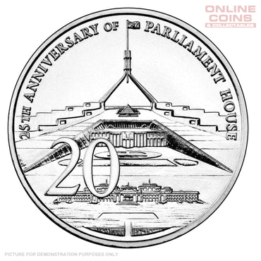 2013 25th Anniversary of Australian Paliment House - CuNi Uncirculated 20c Carded Coin