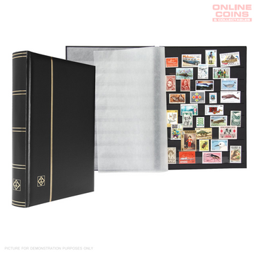 Lighthouse A4 COMFORT Stockbook 32 Page Padded Cover - BLACK