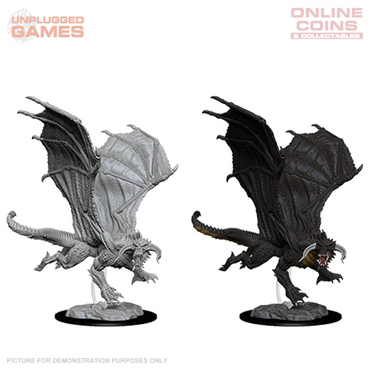 Dungeons & Dragons Nolzurs Marvelous Unpainted Miniatures - Young Black Dragon