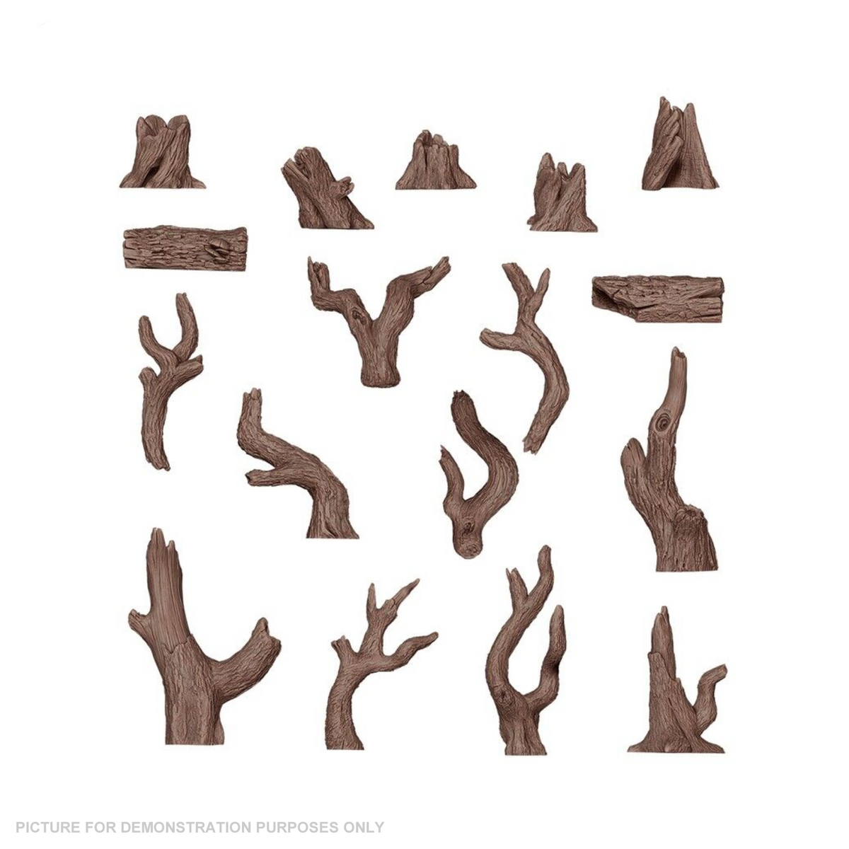 AK Interactive - Basing Bits - Dead Tree Basing - 17 Pieces