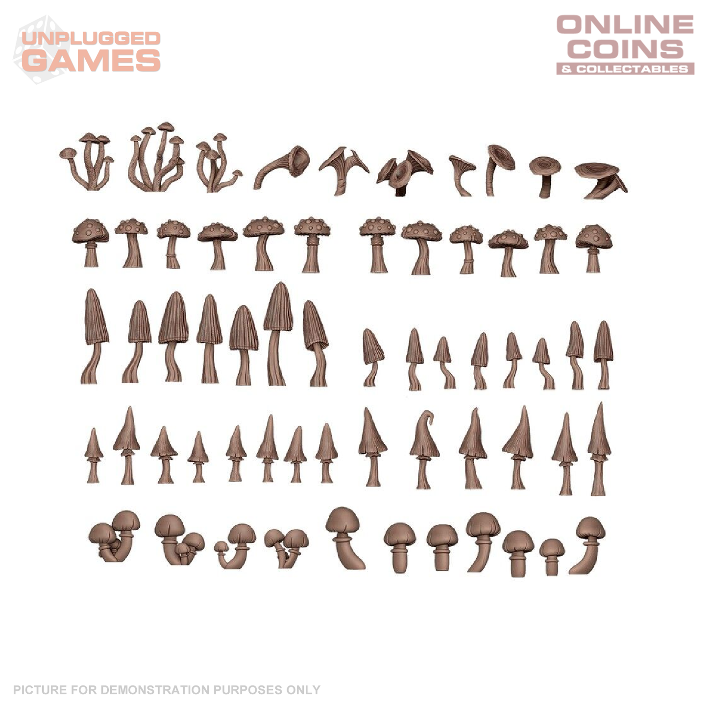 AK Interactive - Basing Bits - Forest Mushrooms - 63 Pieces