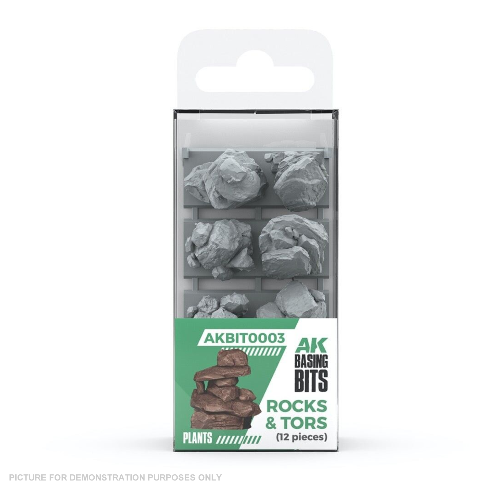 AK Interactive - Basing Bits - Rocks & Tors - 12 Pieces