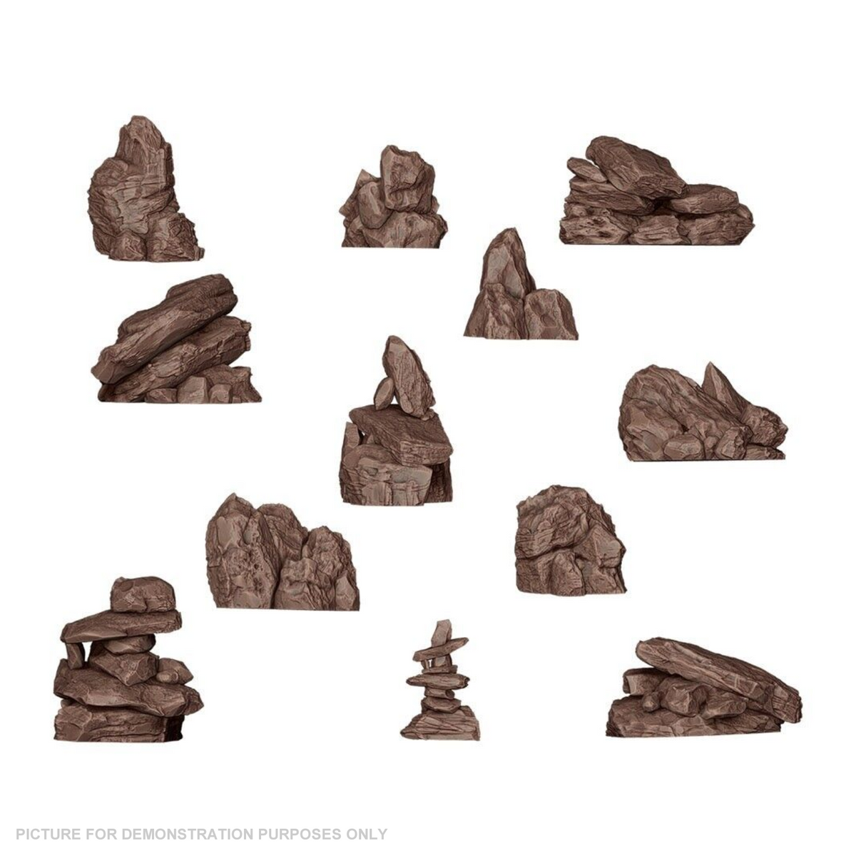 AK Interactive - Basing Bits - Rocks & Tors - 12 Pieces