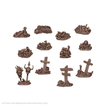 AK Interactive - Basing Bits - Bones Remains - 12 Pieces