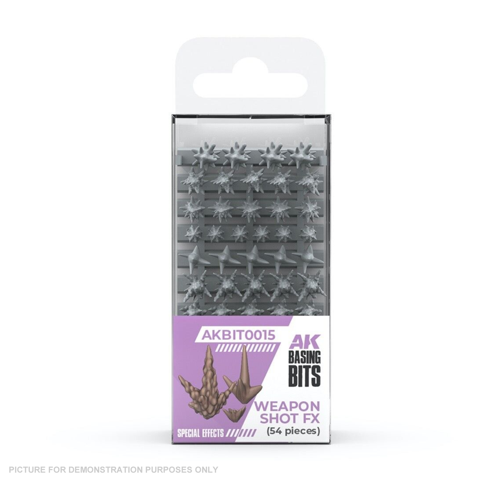 AK Interactive - Basing Bits - Weapons Shot Fx - 54 Pieces