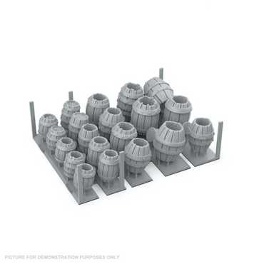 AK Interactive - Basing Bits - Wood Barrels - 32 Pieces