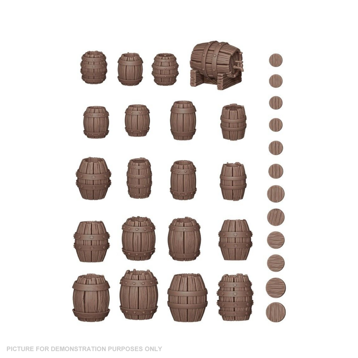 AK Interactive - Basing Bits - Wood Barrels - 32 Pieces