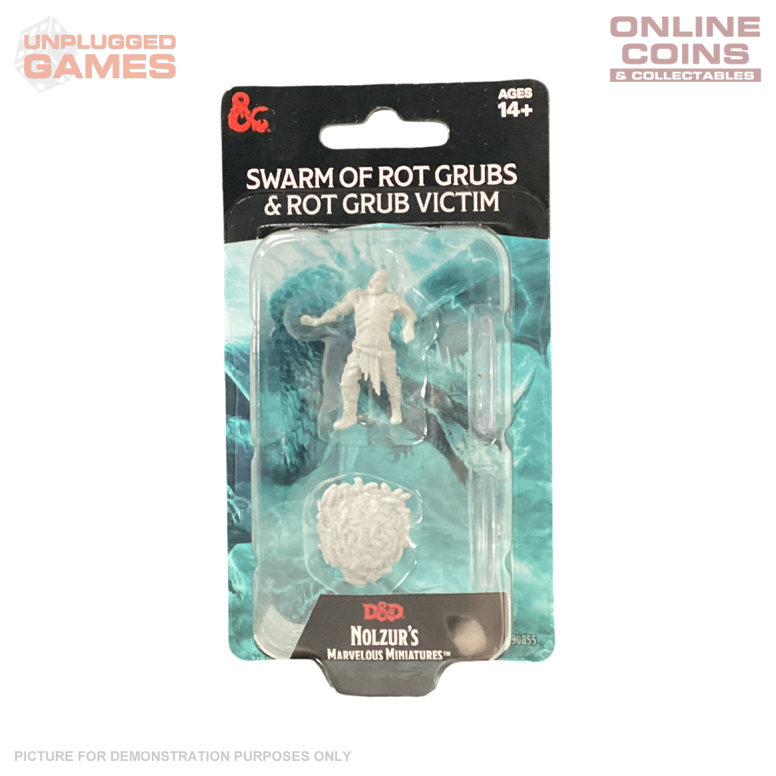 D&D Nolzur's Marvelous Miniatures: Swarm of Rot Grubs & Rot Grub Victim