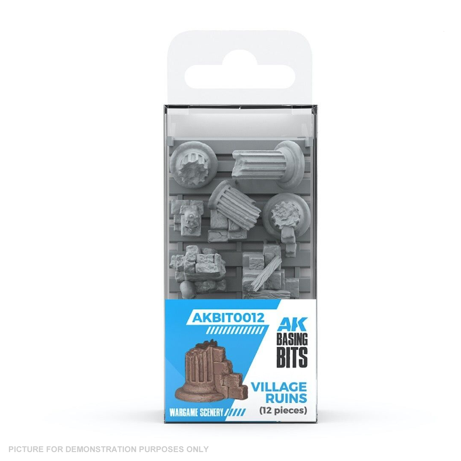 AK Interactive - Basing Bits - Village Ruins - 12 Pieces