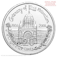 2001 RAM Centenary of Federation 20c Circulating Coin - VICTORIA
