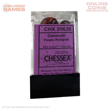 Chessex Gemini Mini Purple-Red/Gold 7-Die Set