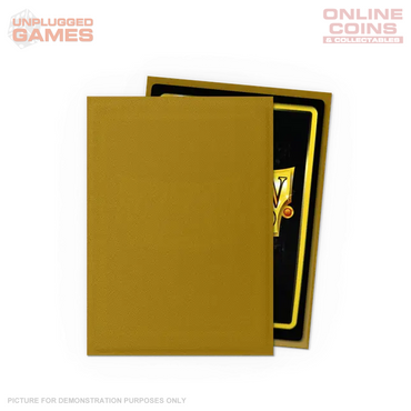 Dragon Shield 100 Standard Size Card Sleeves - Matte Gold