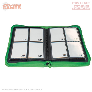 ULTRA PRO Binder - Vivid 4-Pocket Zippered Pro-Binder - GREEN