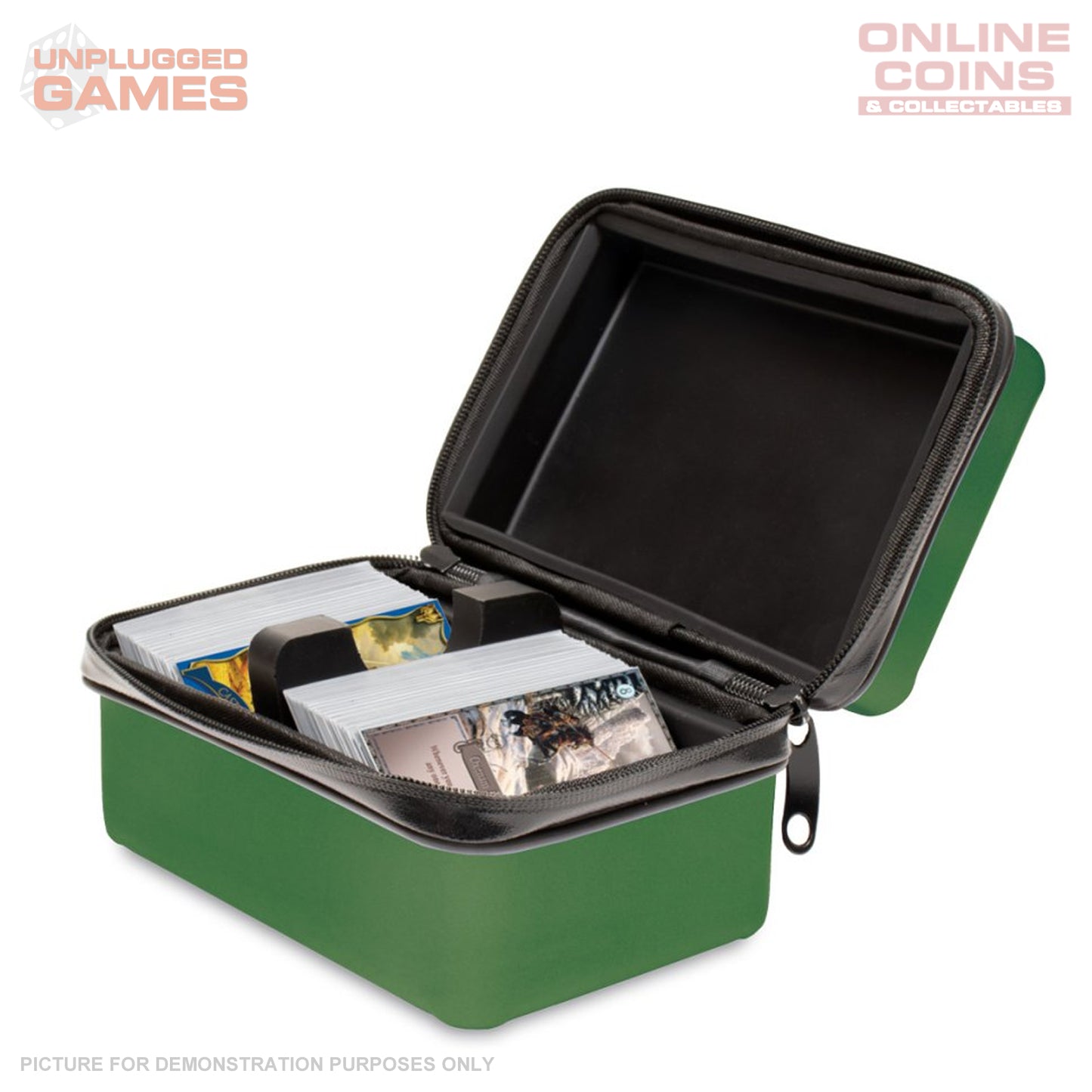 LPG Dice Set - Metal RPG Serif Green/Gold