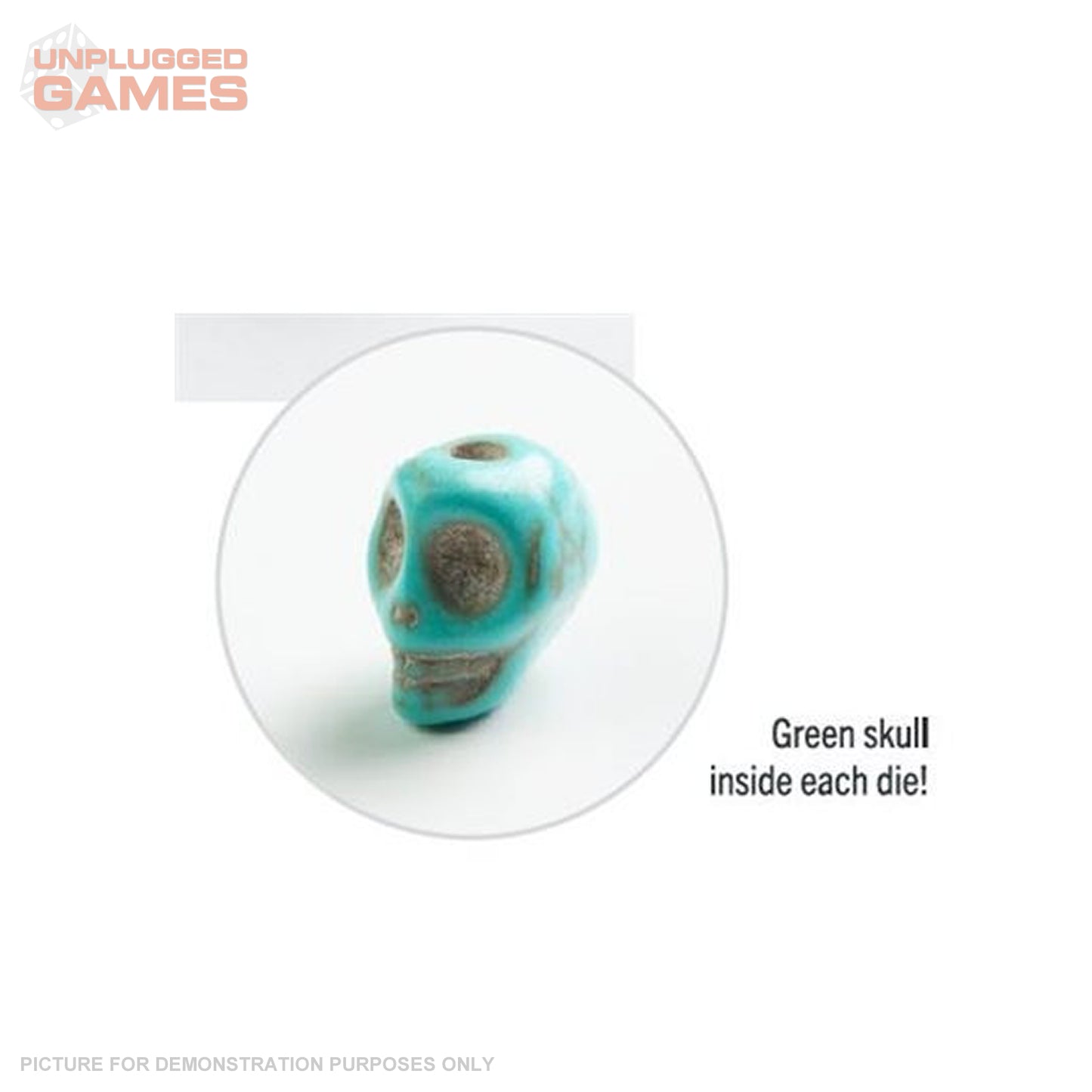 Gamegenic Embraced Series - Green Skull - RPG Dice Set (7pcs)