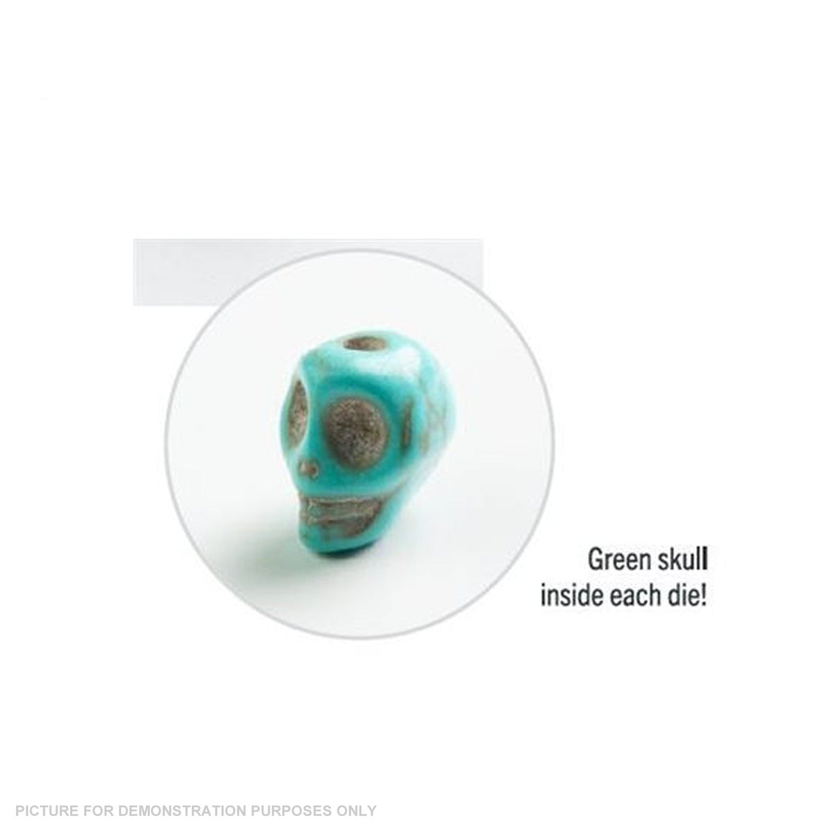 Gamegenic Embraced Series - Green Skull - RPG Dice Set (7pcs)