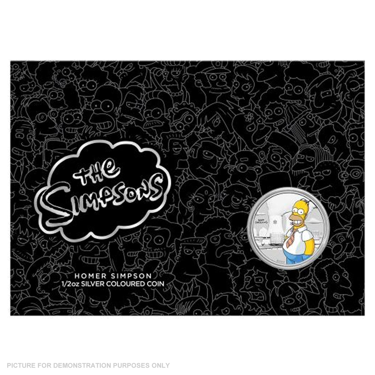2020 - Perth Mint - Homer Simpson 1/2oz Coloured Silver 50c Coin