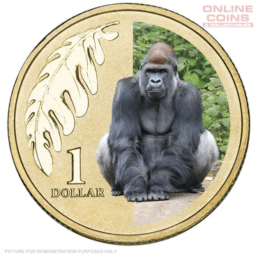 2012 $1 AlBr Uncirculated Carded Coin - Land Series - Lowlands Gorilla