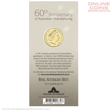 2007 $1 CuNi Uncirculated Carded Coin - 60th Anniversary of Australian Peacekeeping