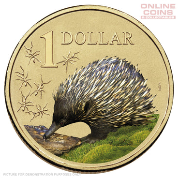 2008 Royal Australian Mint - $1 carded coin - Land Series - Echidna