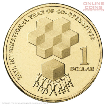2012 Royal Australian Mint - Year of Co-Operatives - Uncirculated $1 Coin in Card