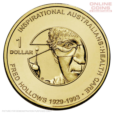 2010 Royal Australian Mint - Inspirational Australians - Fred Hollows - Uncirculated $1 carded coin