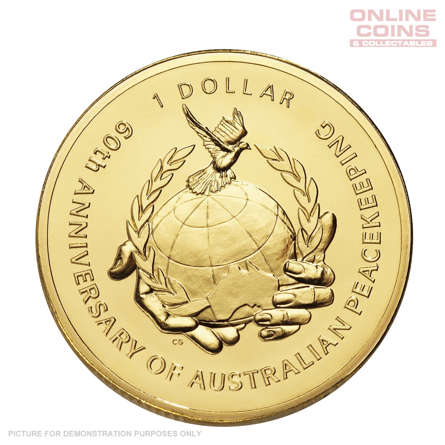 2007 $1 CuNi Uncirculated Carded Coin - 60th Anniversary of Australian Peacekeeping