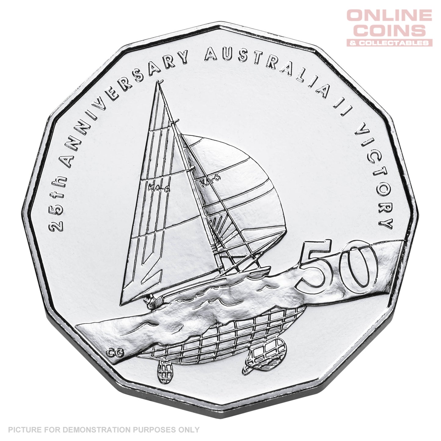 2008 Royal Australian Mint - 25th Anniversary of Australia II’s Victory - 50c Carded coin