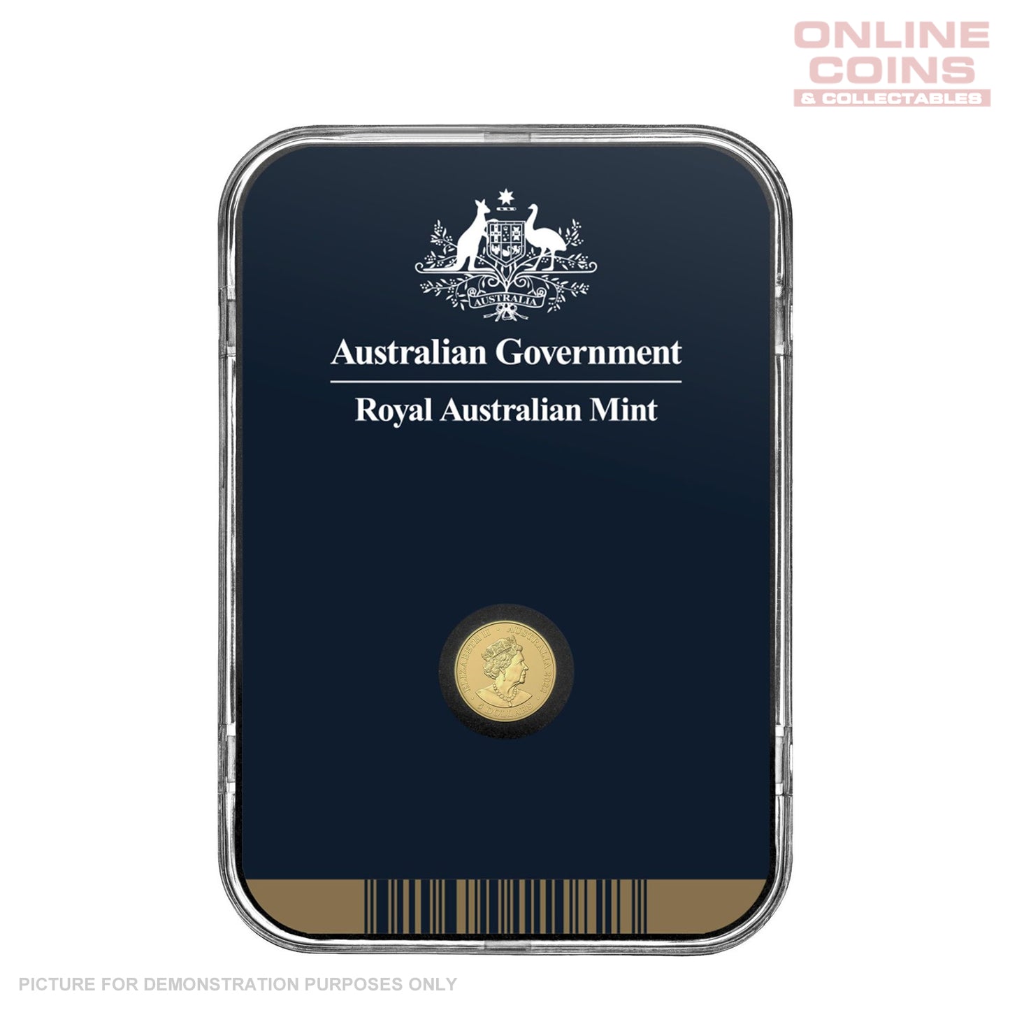 2022 Royal Australian Mint Mini Kookaburra 1/2gram (0.5g) Gold Frosted Uncirculated Coin