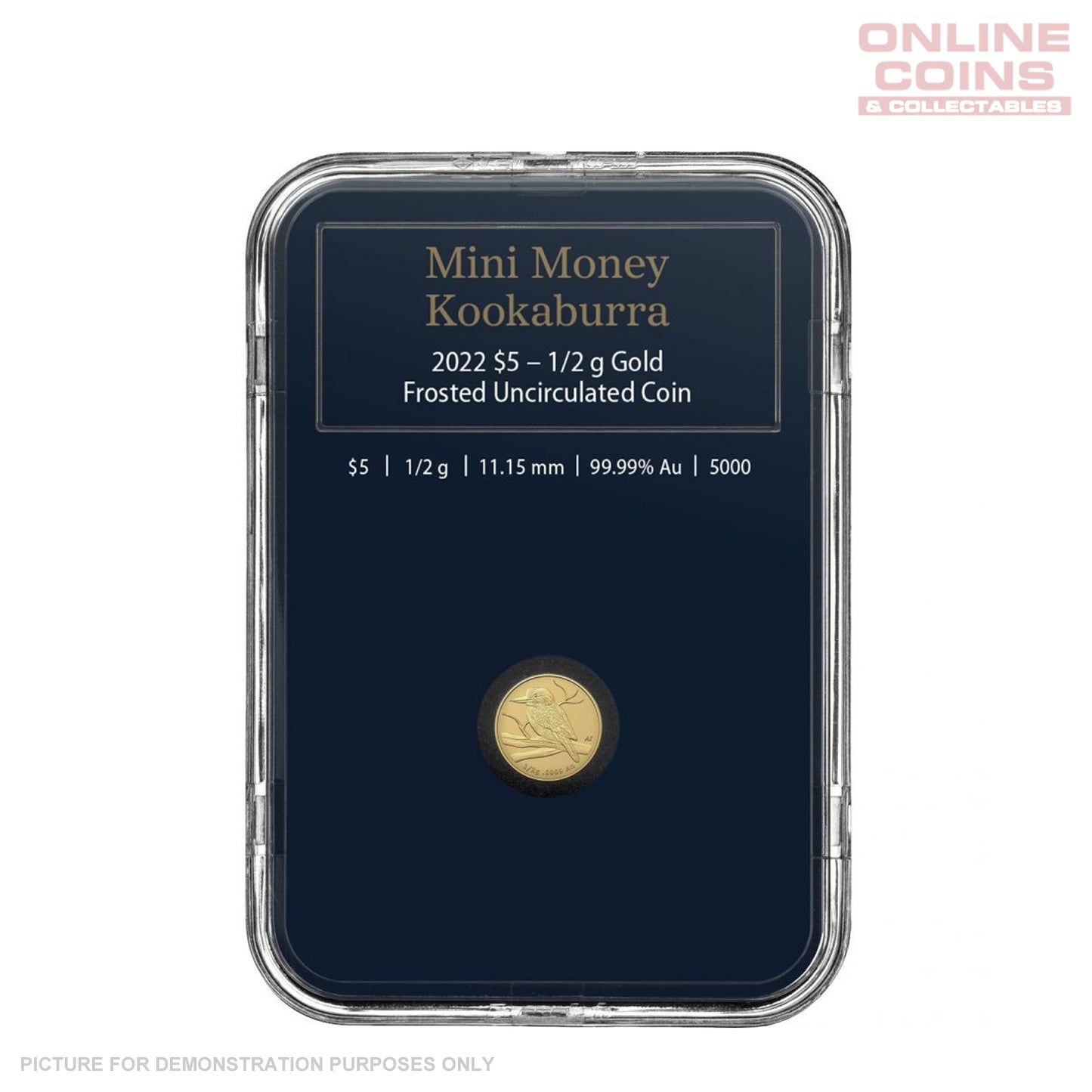 2022 Royal Australian Mint Mini Kookaburra 1/2gram (0.5g) Gold Frosted Uncirculated Coin