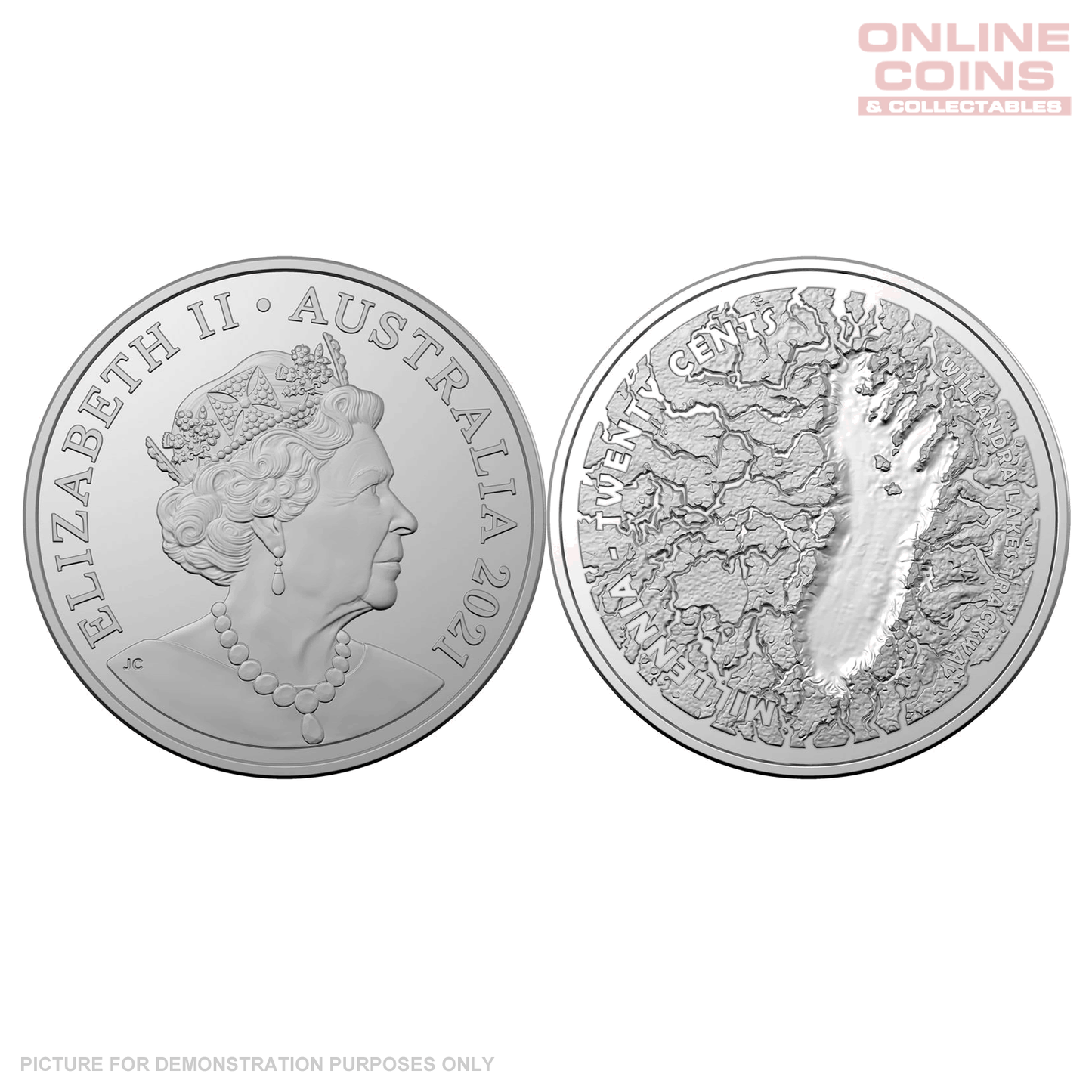 2021 20c CuNi Uncirculated Carded Coin - Footprints In Time