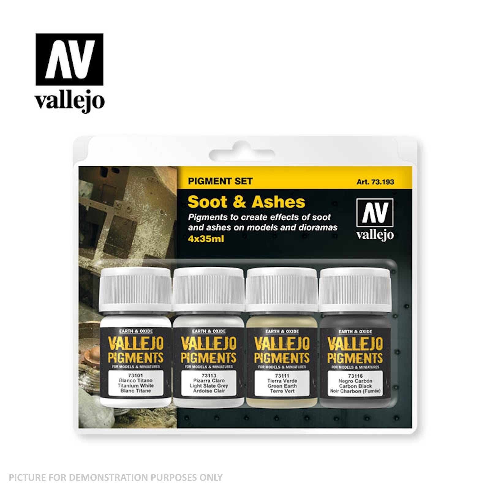 Vallejo Pigments - Soot & Ashes Paint Set 73.193
