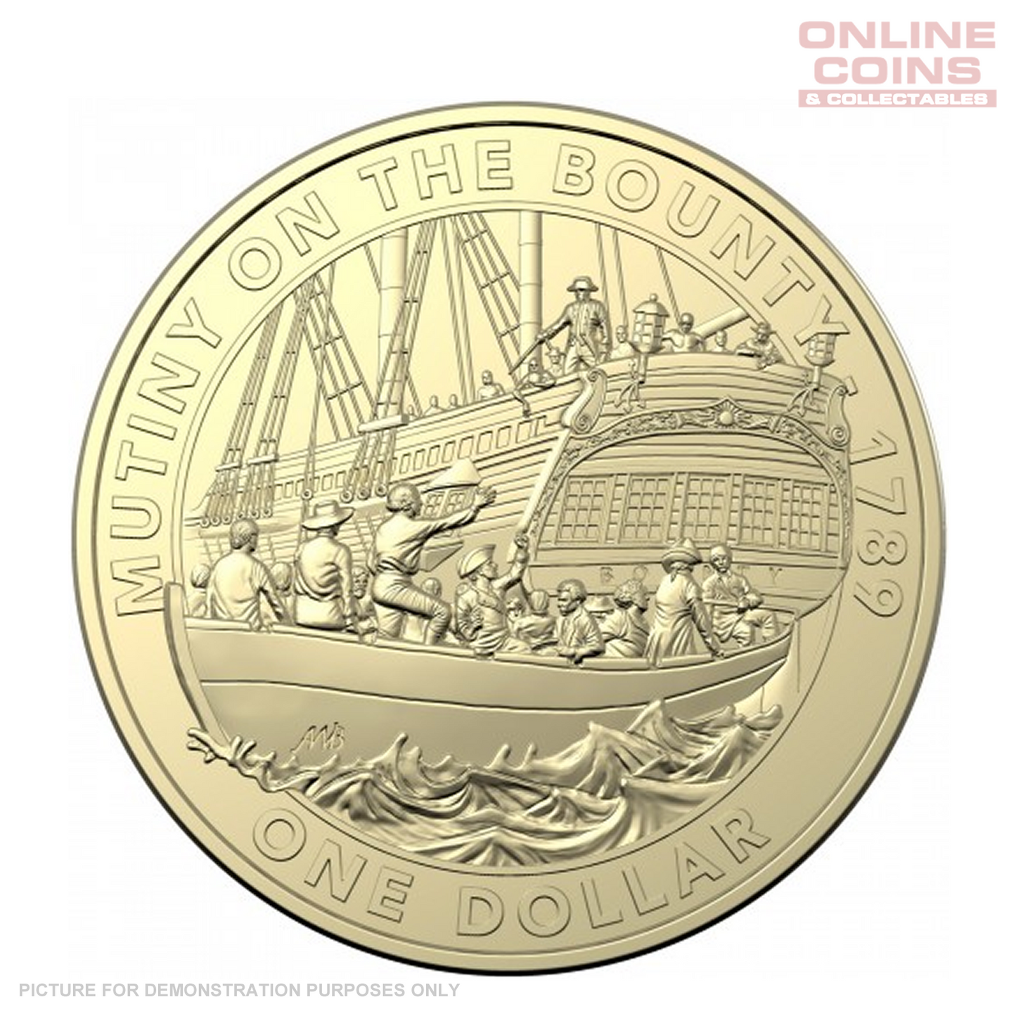 2019 $1 AlBr Uncirculated Carded Coin - Mutiny and Rebellion: Mutiny On The Bounty