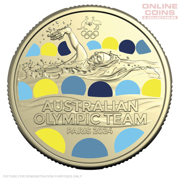 2024 $1 AlBr Coloured Uncirculated Carded Coin - Australian Olympic Team