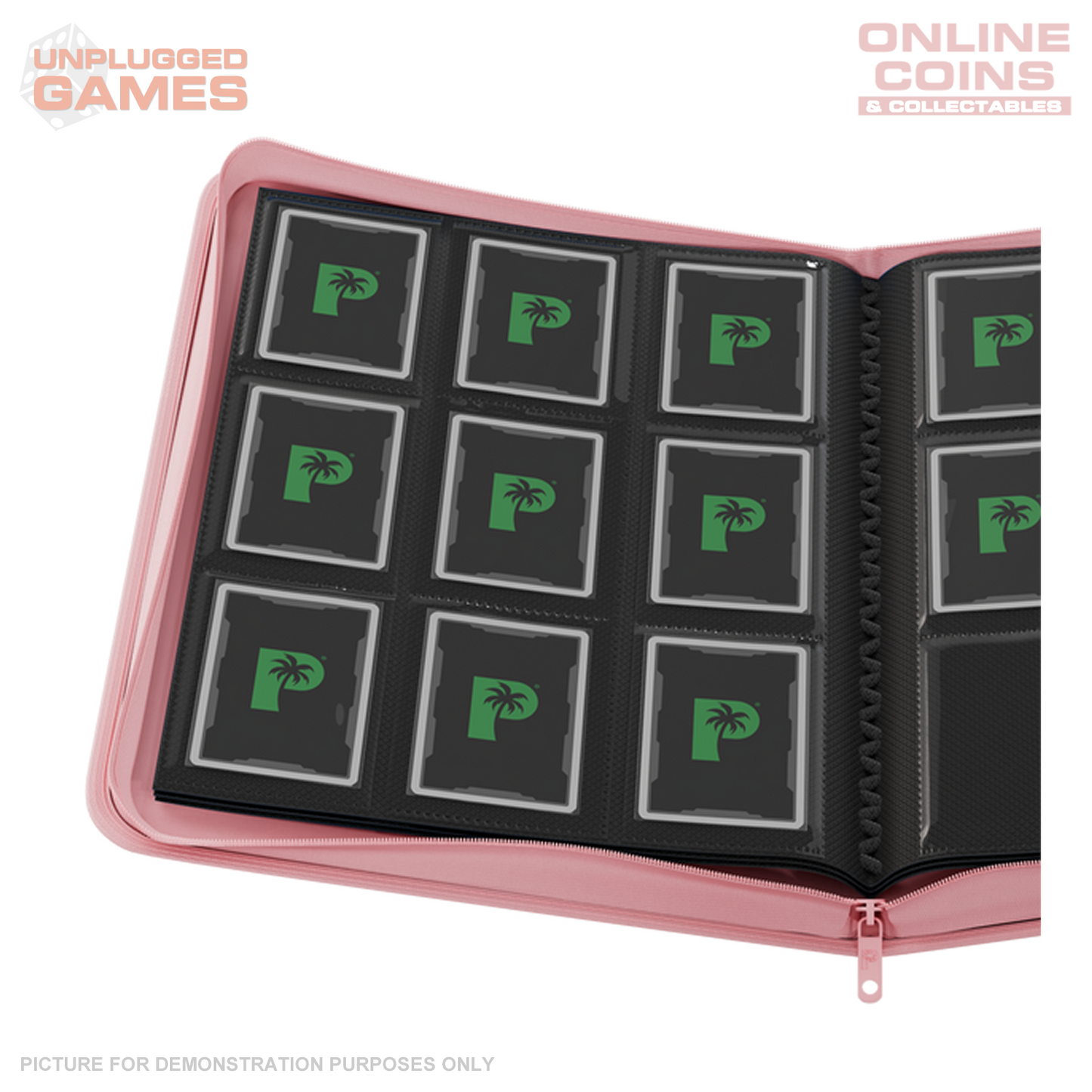 Palms Off Gaming Stealth 9 Pocket Zip Binder - Pink