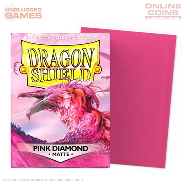 Dragon Shield 100 Standard Size Card Sleeves – Matte – Pink Diamond