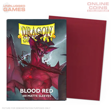 Dragon Shield 100 Standard Size Card Sleeves – Matte – Blood Red