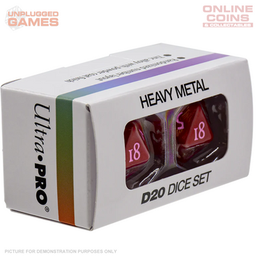 VIVID Heavy Metal D20 Dice - RED