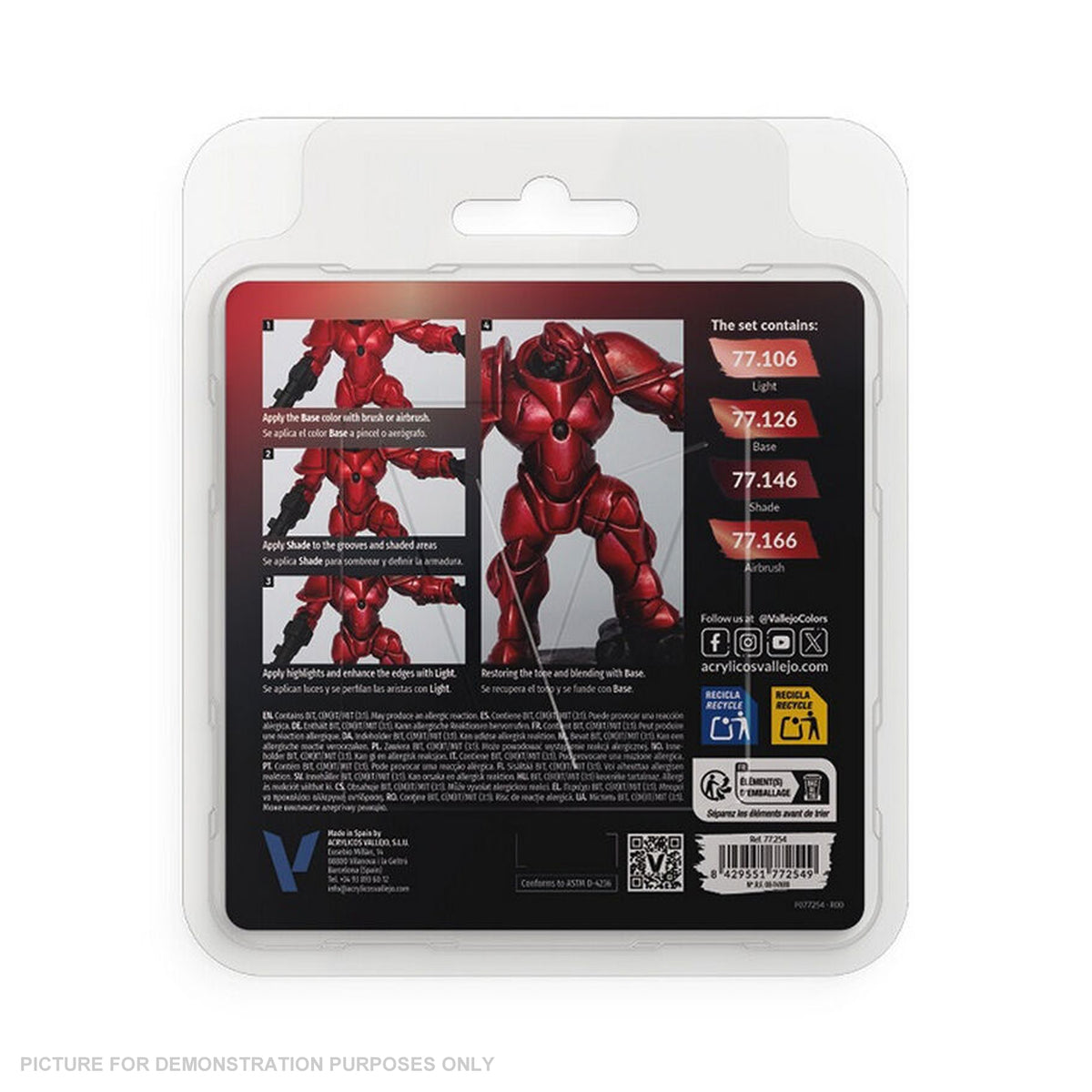 Vallejo - True Metallic Metal - Set - Ruby Red
