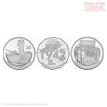 2012 Royal Australian Mint Shores Under Seige - Bombing Of Australia 3-Coin Set