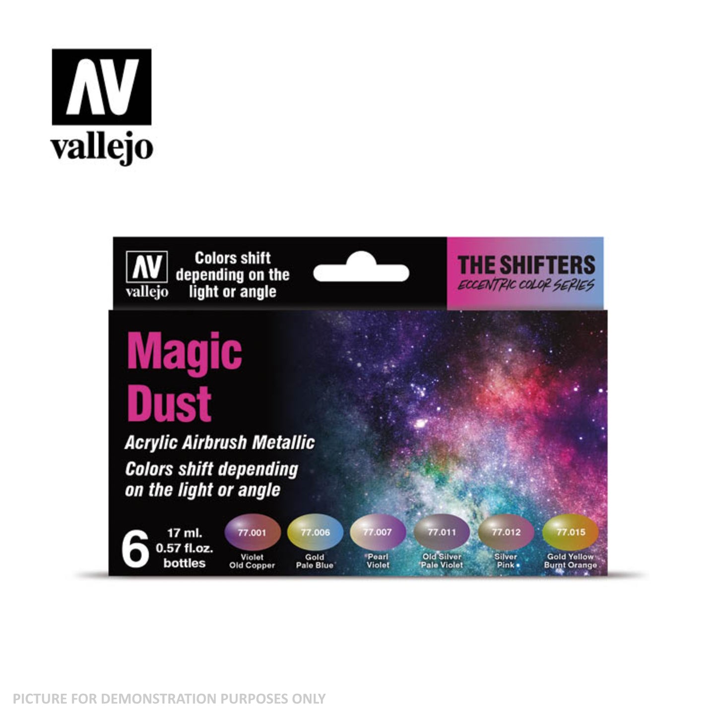 Vallejo Eccentric - The Shifters Magic Dust (6 Colour Set) Acrylic Airbrush Paint